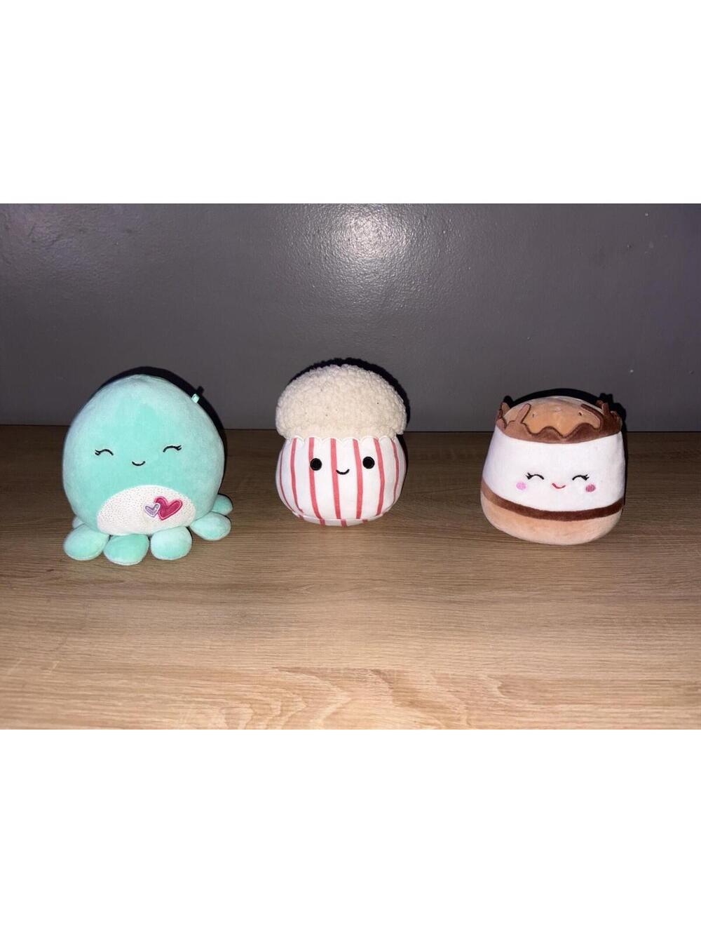 Squishmallows Set of 3 Plush Toys 5” Carmelita the S’more